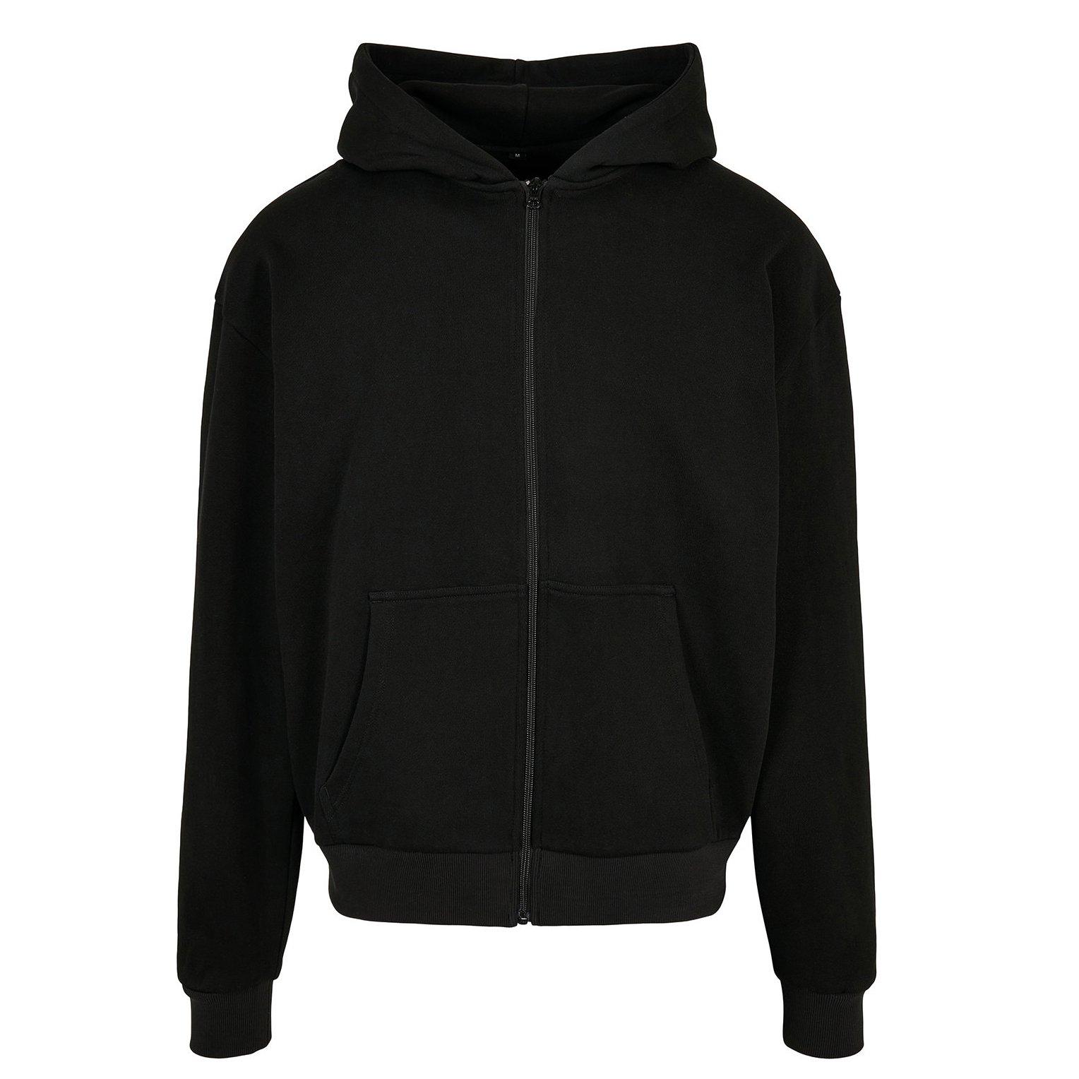 Hoodie Mit Durchgehendem Reißverschluss Ultraschwer Herren Schwarz 3XL von Build Your Own