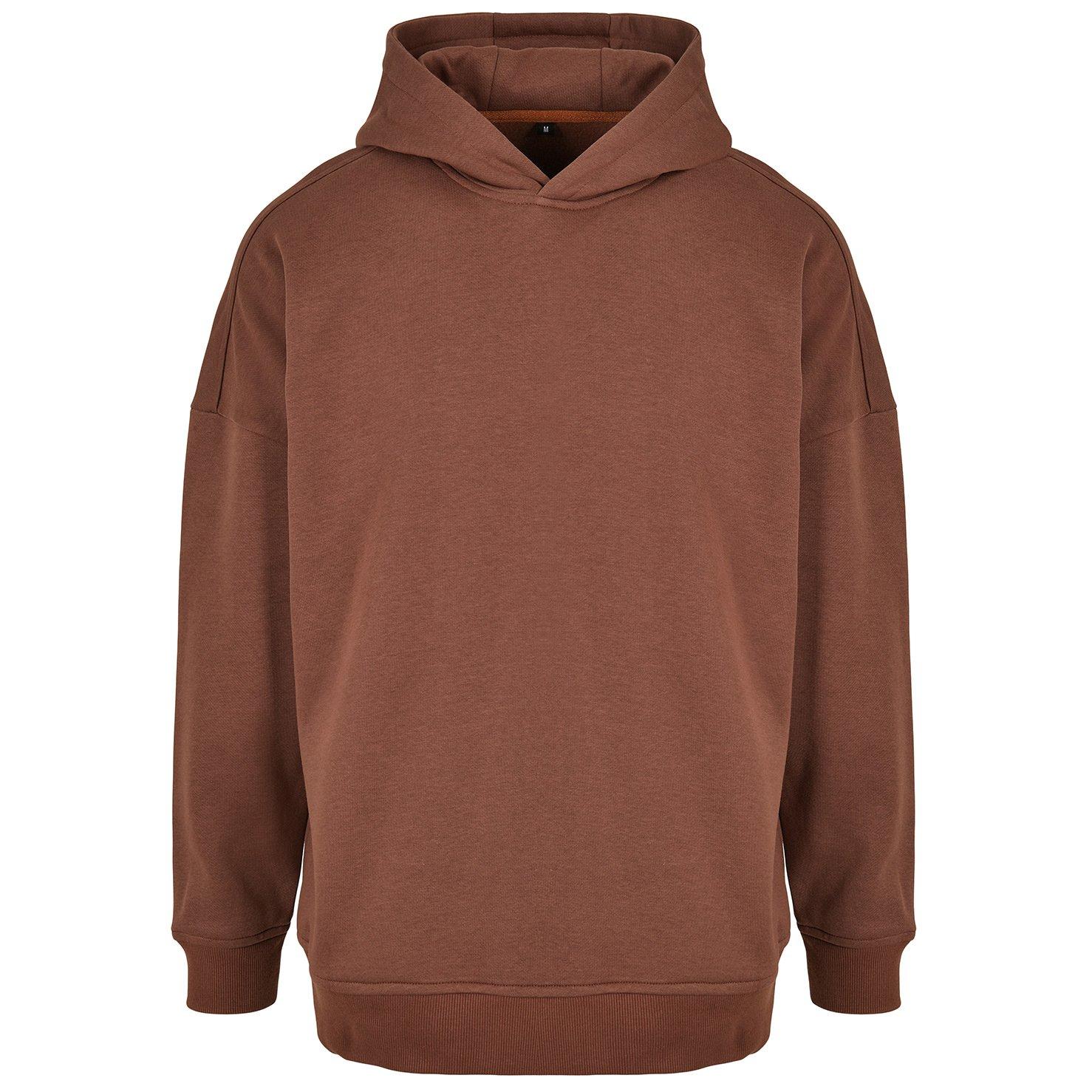 Kapuzenpullover Angeschnitten Herren Braun L von Build Your Own