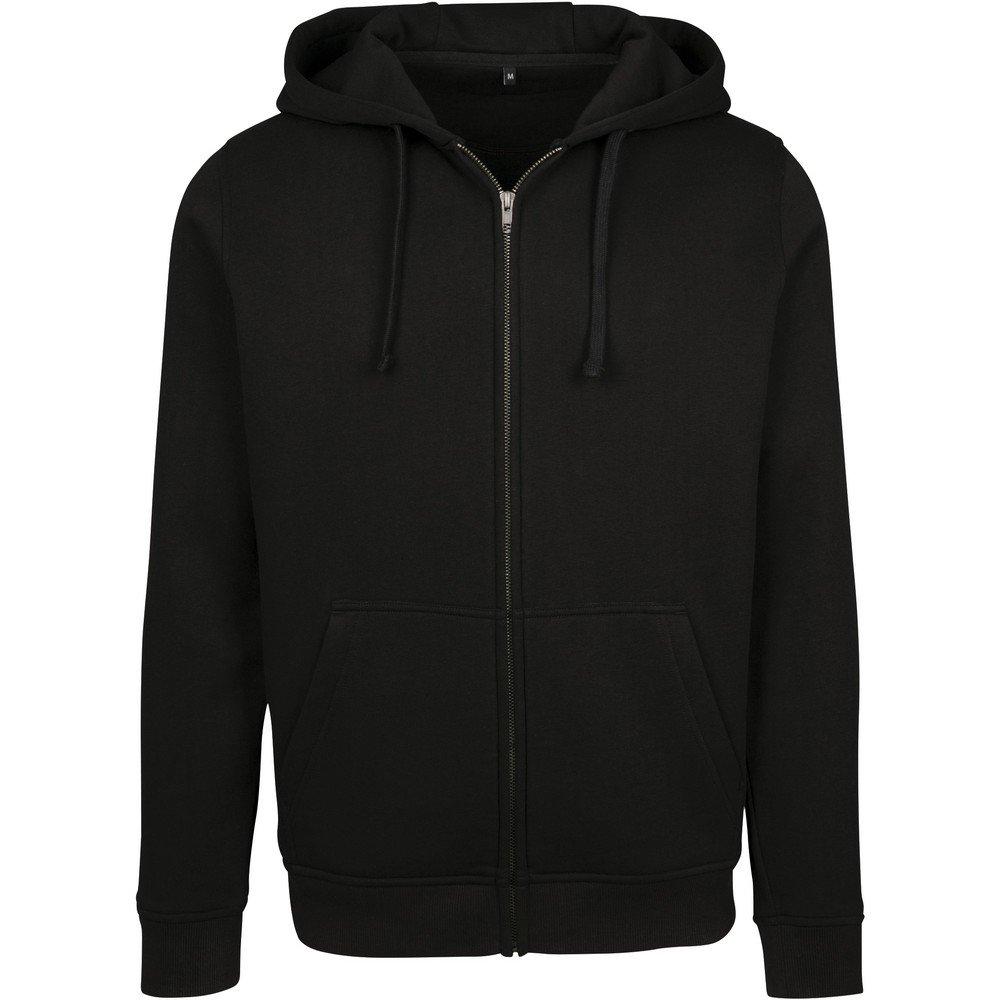 Merch Hoodie Mit Durchgehendem Reißverschluss Herren Schwarz XS von Build Your Own