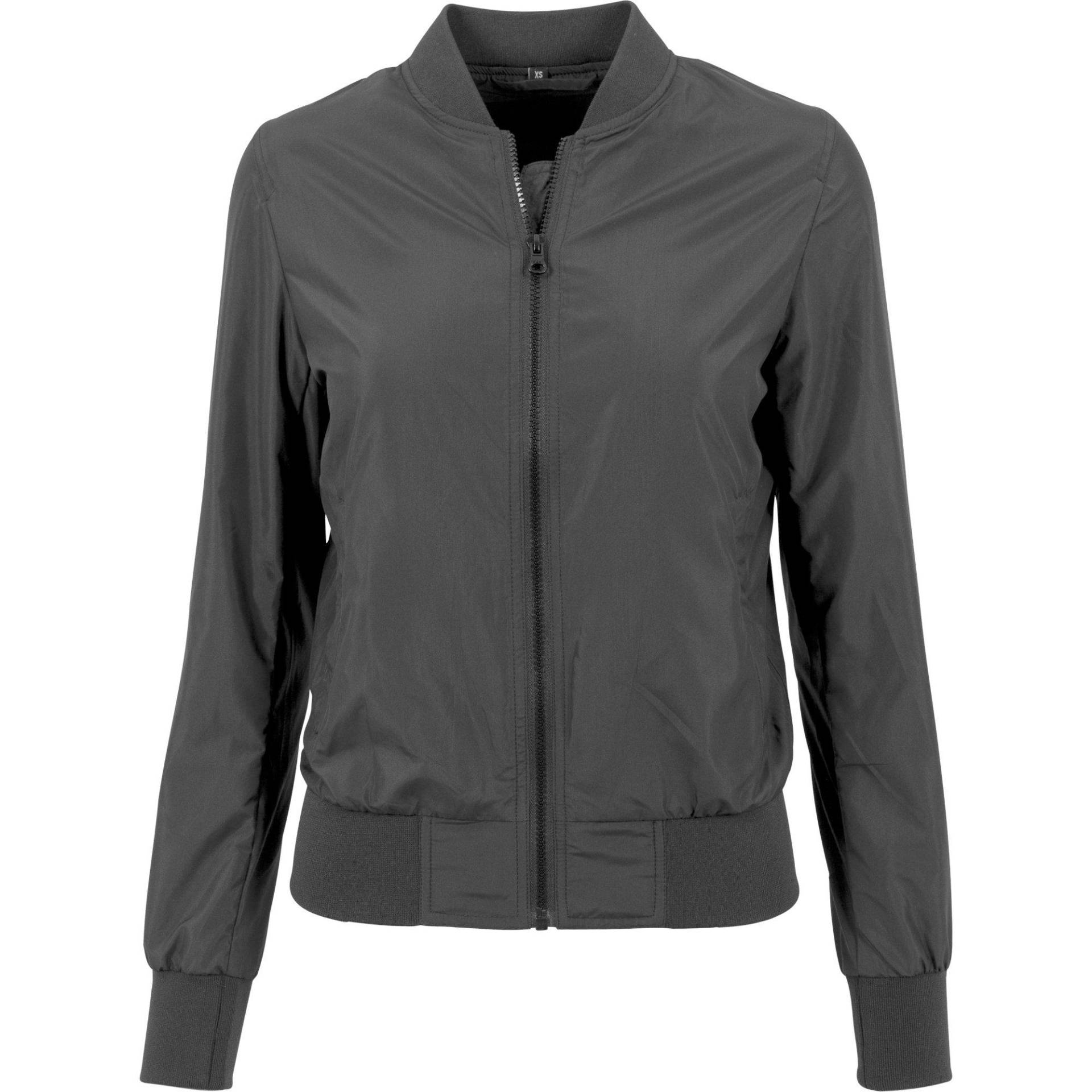 Nylonbomberjacke Damen Schwarz XS von Build Your Own