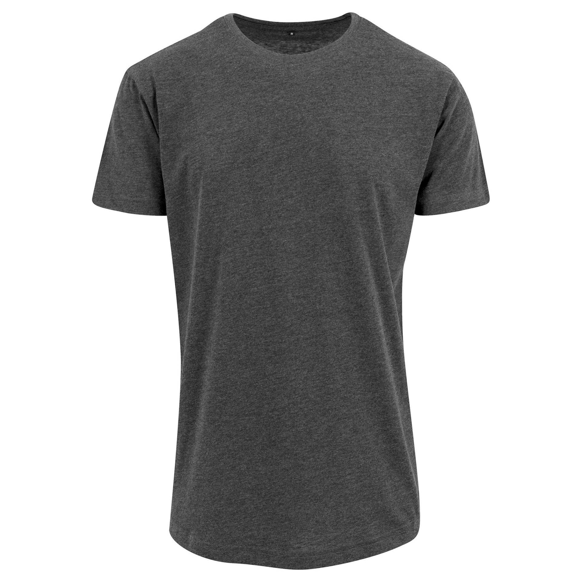 Shaped Long Kurzarm Tshirt Herren Charcoal Black M von Build Your Own