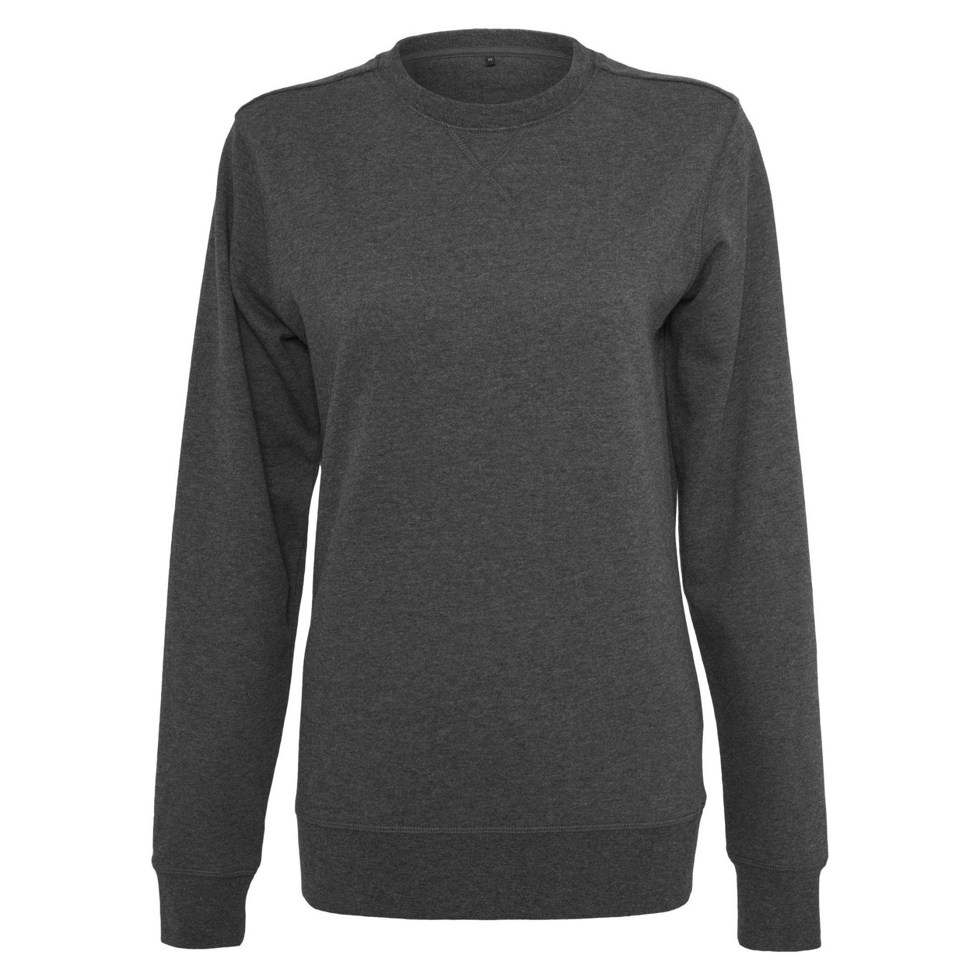 Sweatshirt Mit Rundhalsausschnitt, Leicht Damen Charcoal Black XL von Build Your Own