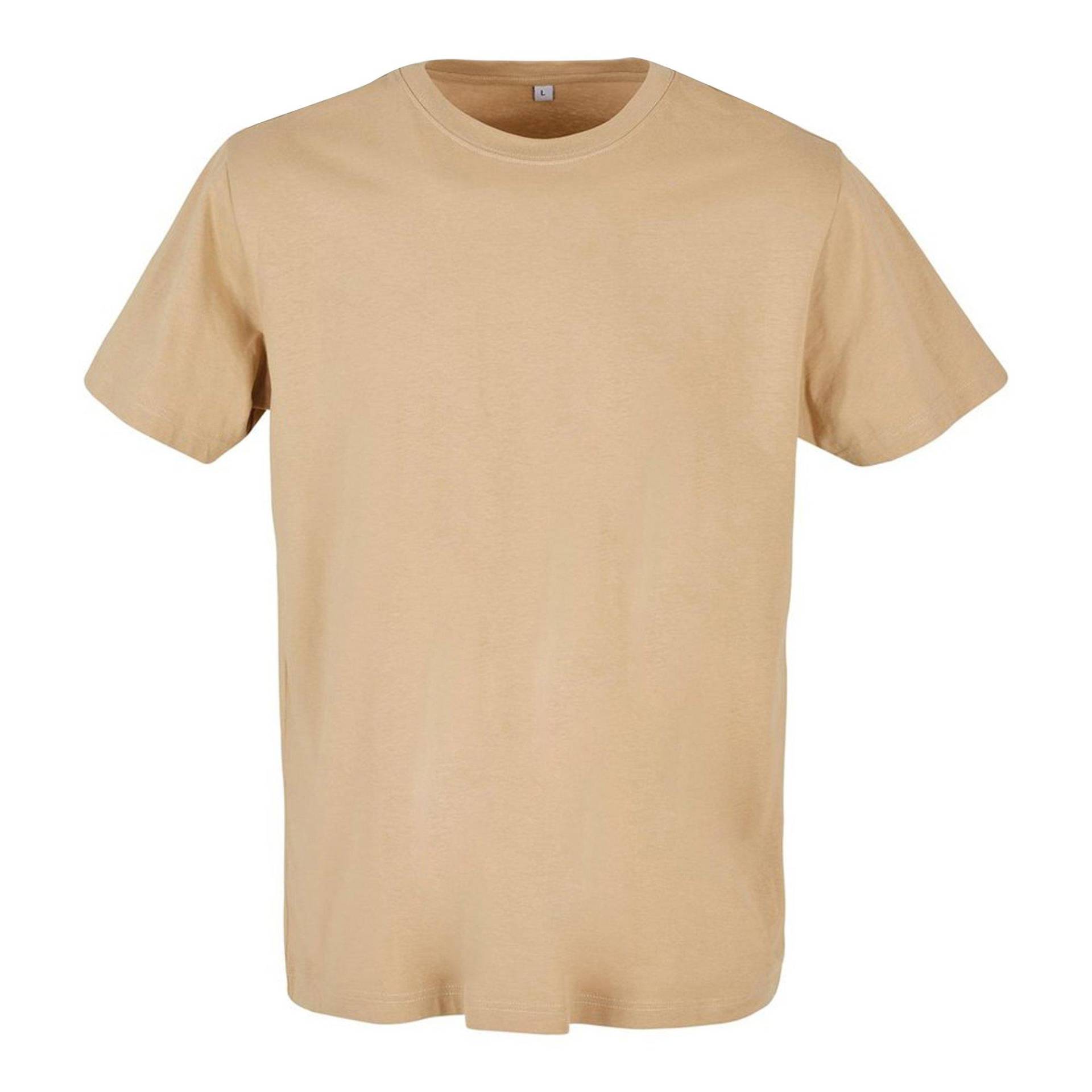 Tshirt, Runder Halsausschnitt Herren Beige L von Build Your Own