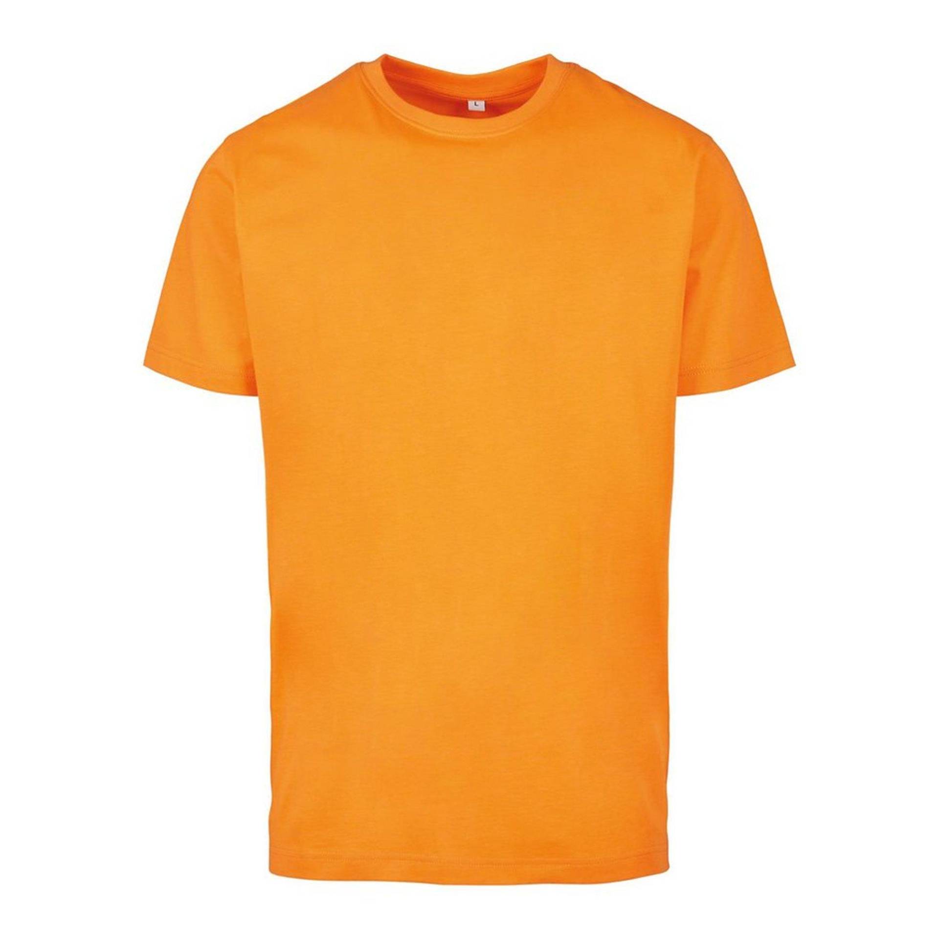 Tshirt, Runder Halsausschnitt Herren Orange M von Build Your Own