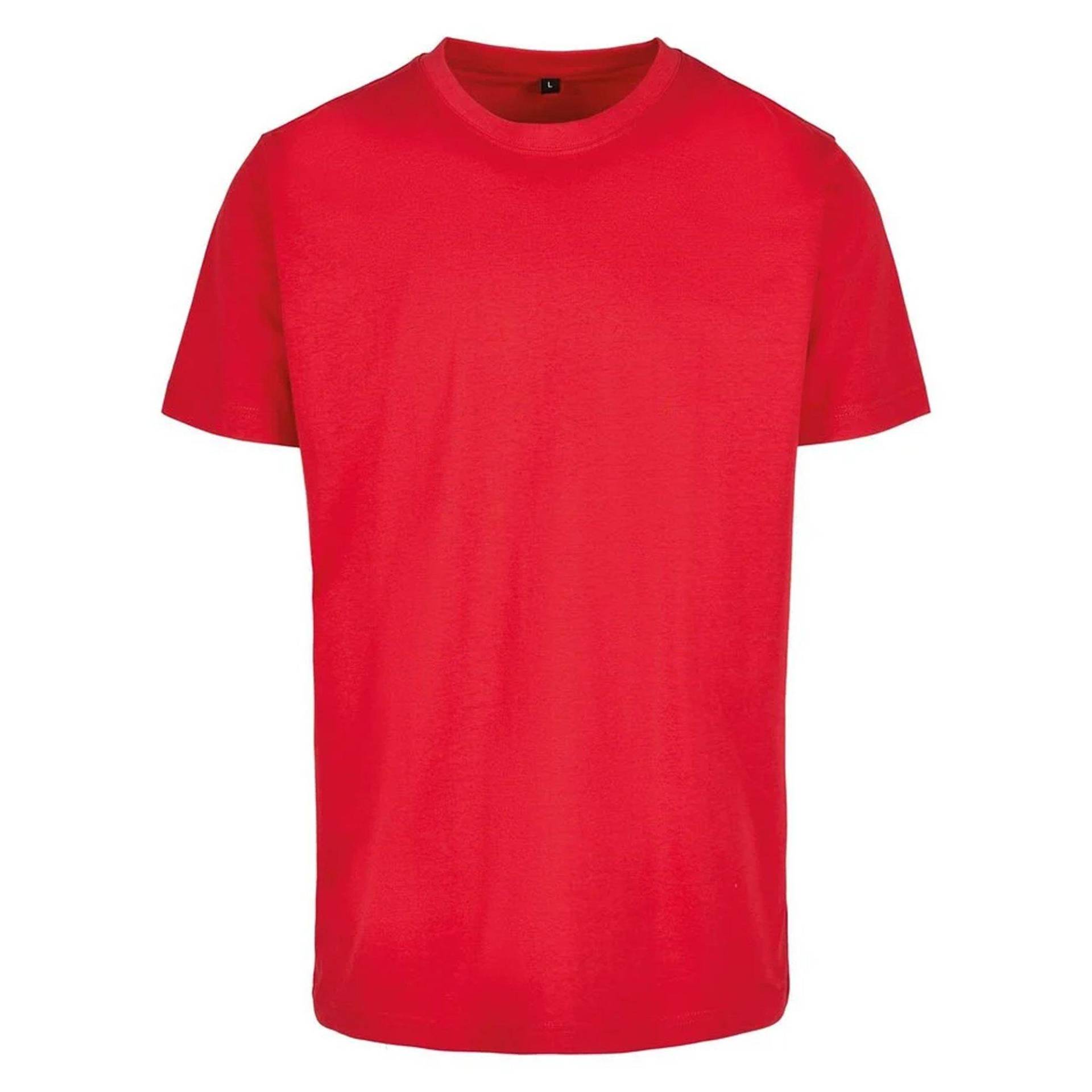 Tshirt, Runder Halsausschnitt Herren Rot Bunt XL von Build Your Own