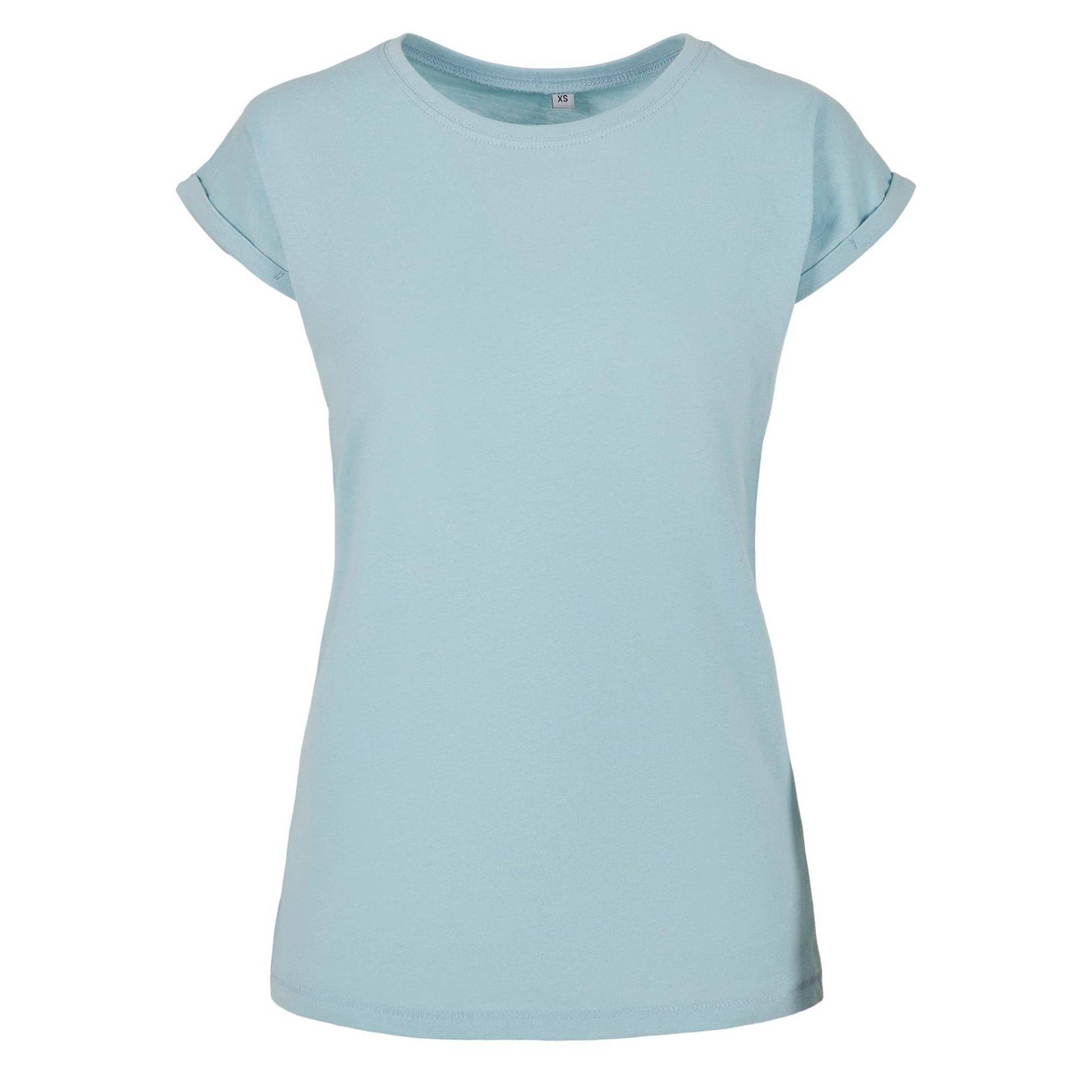 Tshirt Überschnittene Schulter Damen Blau M von Build Your Own