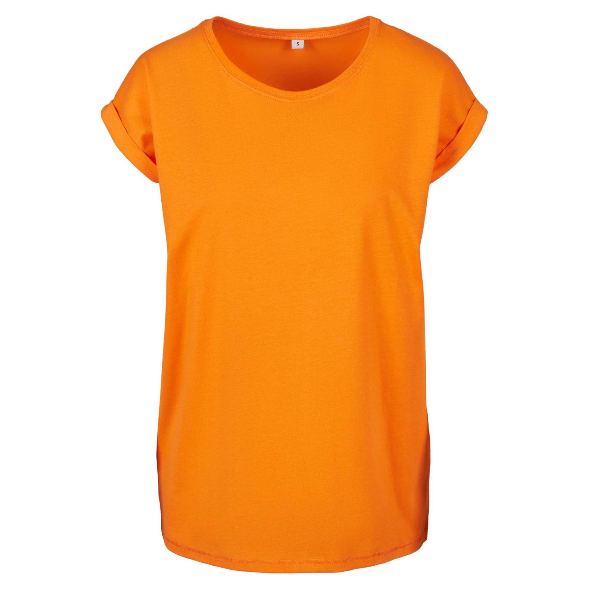 Tshirt Überschnittene Schulter Damen Orange 5XL von Build Your Own