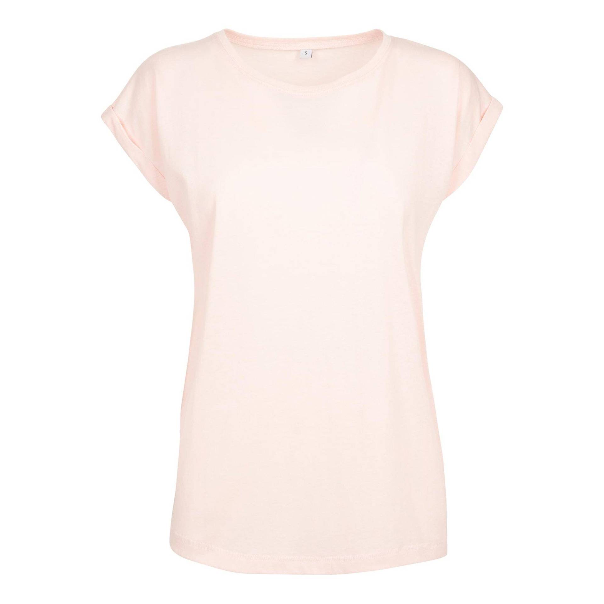 Tshirt Überschnittene Schulter Damen Pink L von Build Your Own