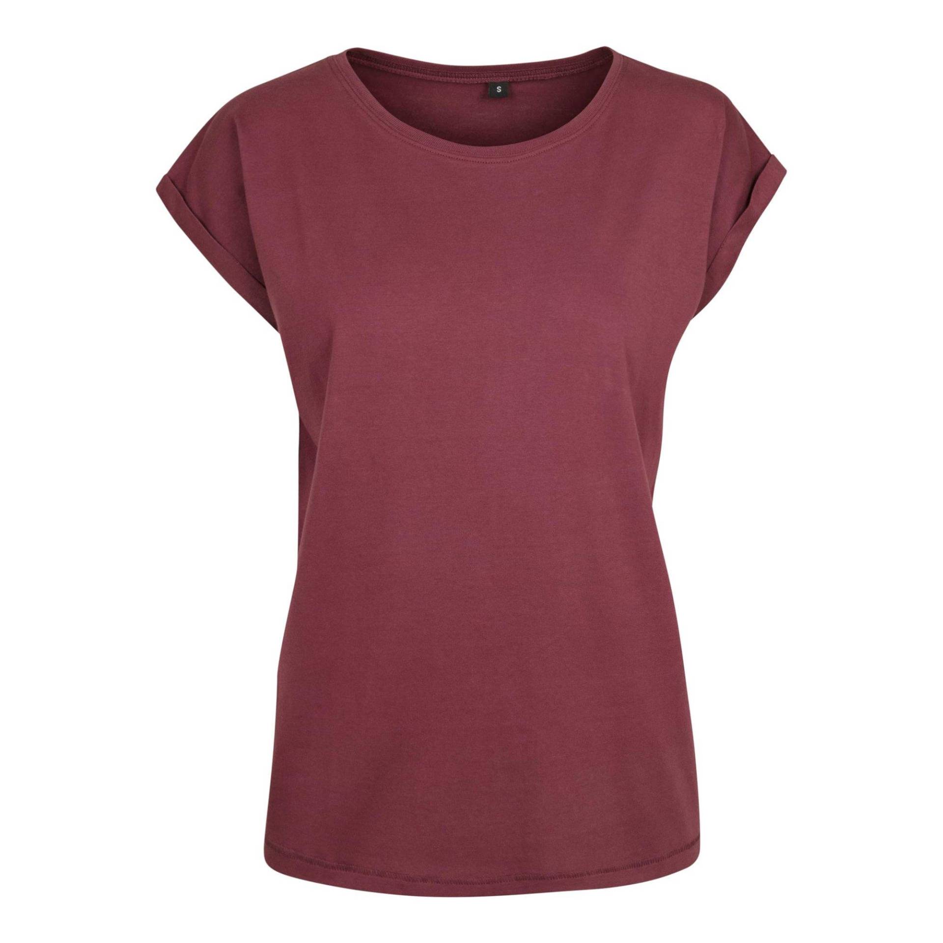 Tshirt Überschnittene Schulter Damen Rot Bunt 3XL von Build Your Own