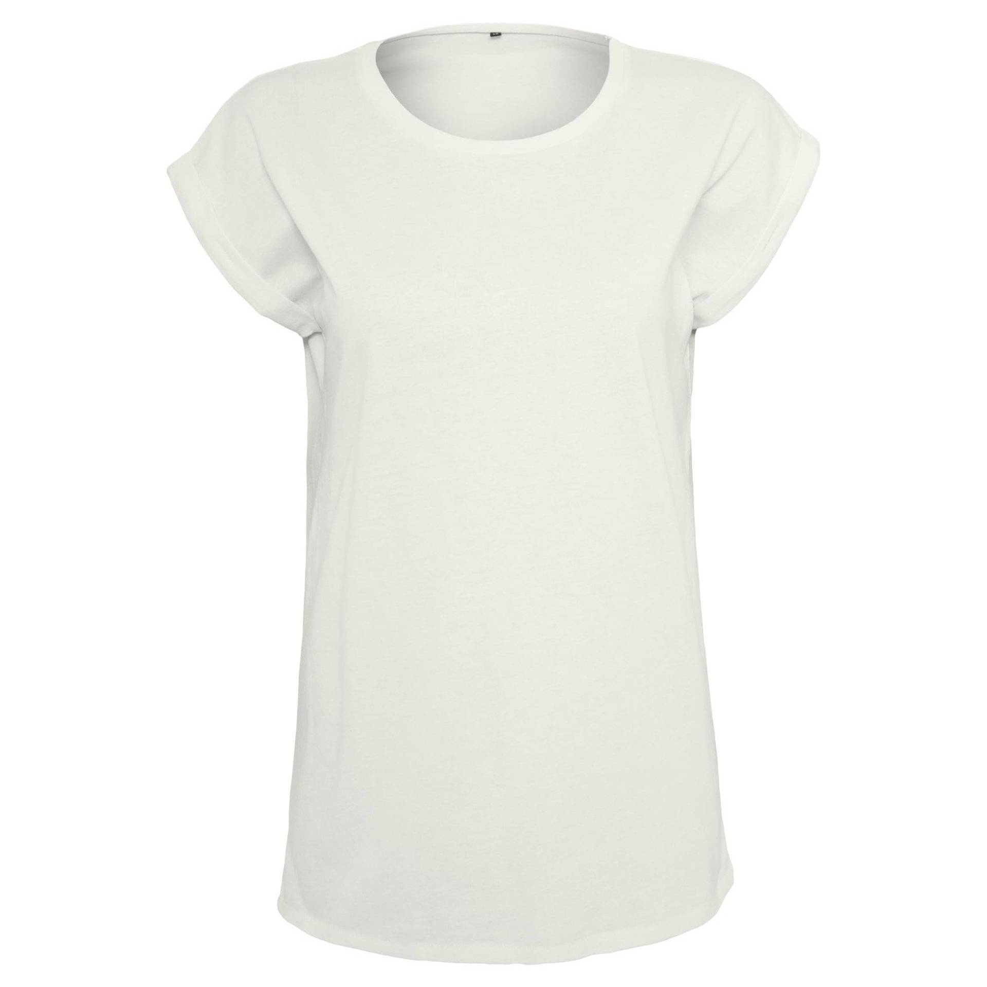 Tshirt Überschnittene Schulter Damen Weiss Bunt L von Build Your Own