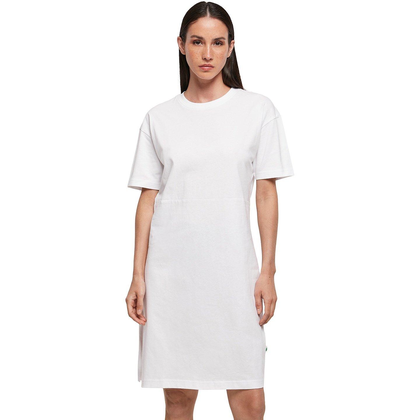 Tshirtkleid Geschlitzter Saum Damen Weiss L von Build Your Own