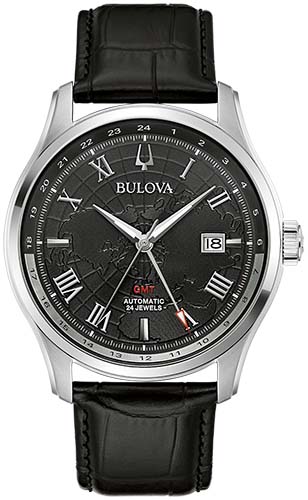Bulova Automatikuhr, Armbanduhr, Mechansiche Uhr, Herrenuhr, GMT, Lederarmband, Saphirglas Bulova Automatikuhr, Armbanduhr, Mechansiche Uhr, Herrenuhr, GMT, Lederarmband, Saphirglas von Bulova