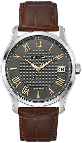 Bulova Quarzuhr, Armbanduhr, Herrenuhr, Damenuhr, Lederarmband, Datum von Bulova