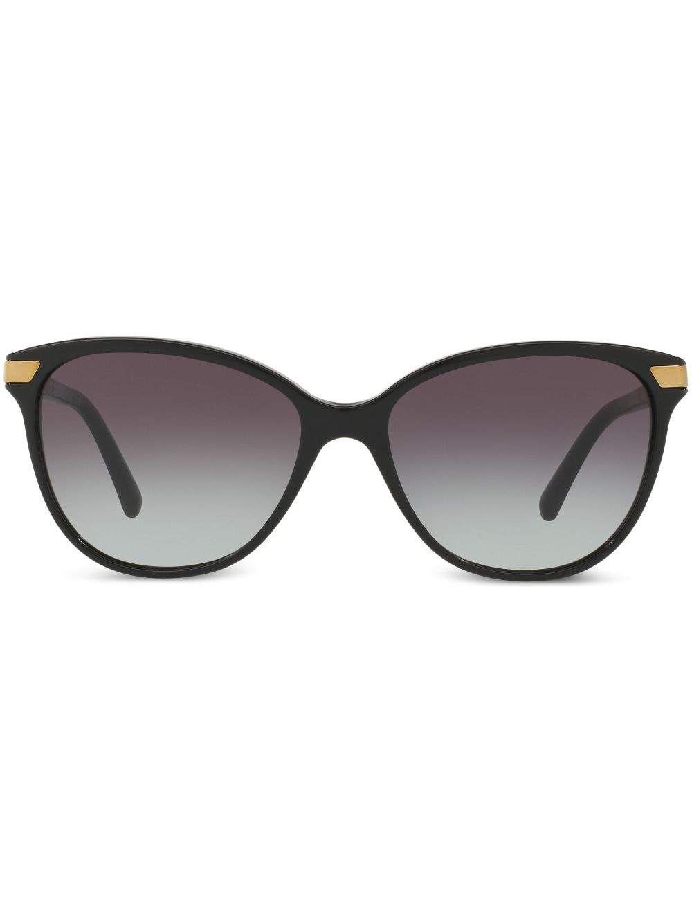 Burberry Eyewear check detail round sunglasses - Black von Burberry Eyewear