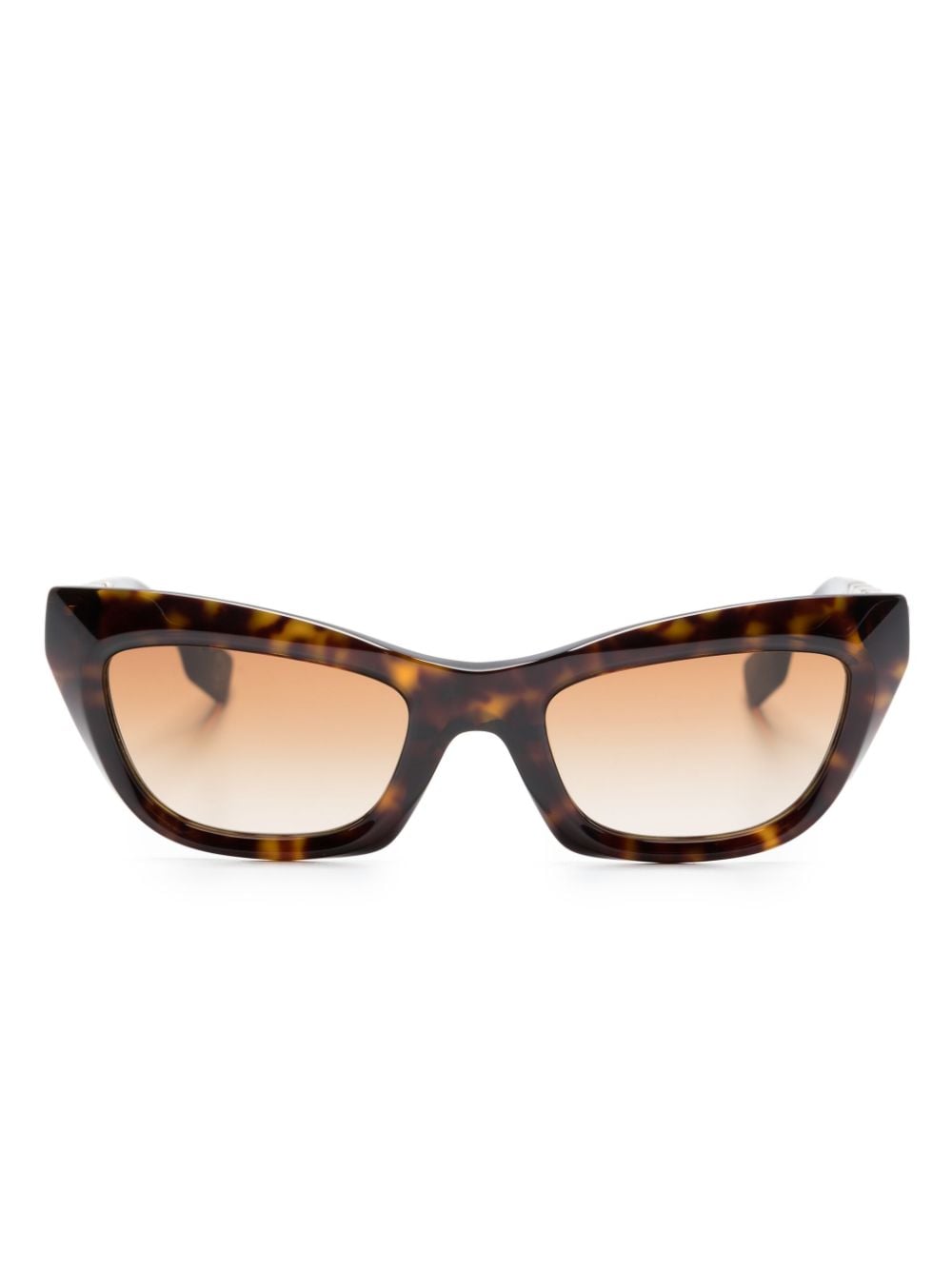 Burberry Eyewear logo lettering-plaque tinted sunglasses - Brown von Burberry Eyewear