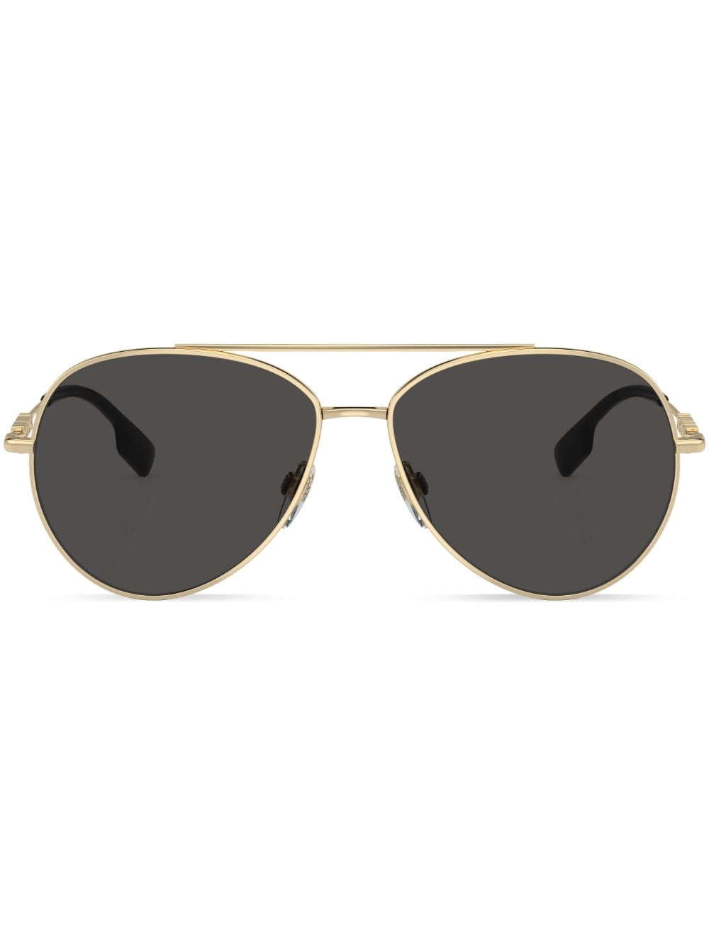 Burberry Eyewear logo-plaque pilot-frame sunglasses - Gold von Burberry Eyewear