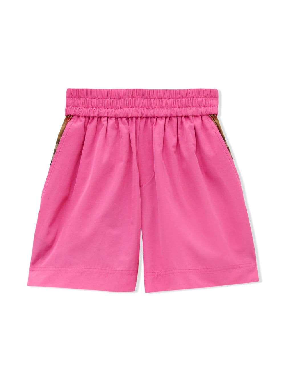 Burberry Kids check-panel cotton-blend shorts - Pink von Burberry Kids