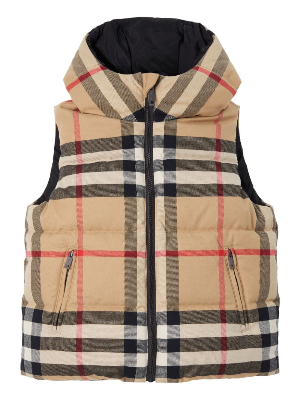 Burberry Kids Check-pattern padded reversible gilet - Neutrals von Burberry Kids