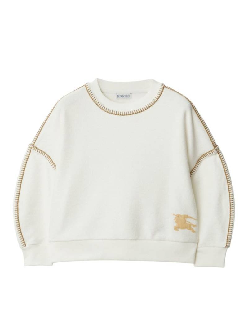 Burberry Kids EKD drop-shoulder cotton sweatshirt - Grey von Burberry Kids