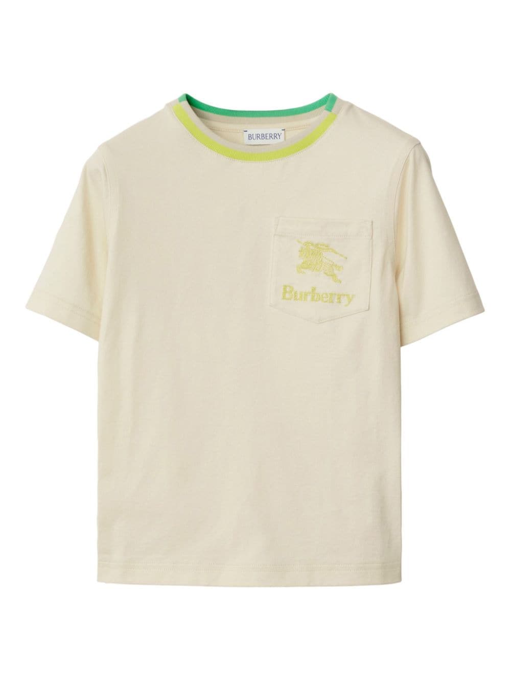 Burberry Kids EKD-embroidered organic cotton T-shirt - Neutrals von Burberry Kids