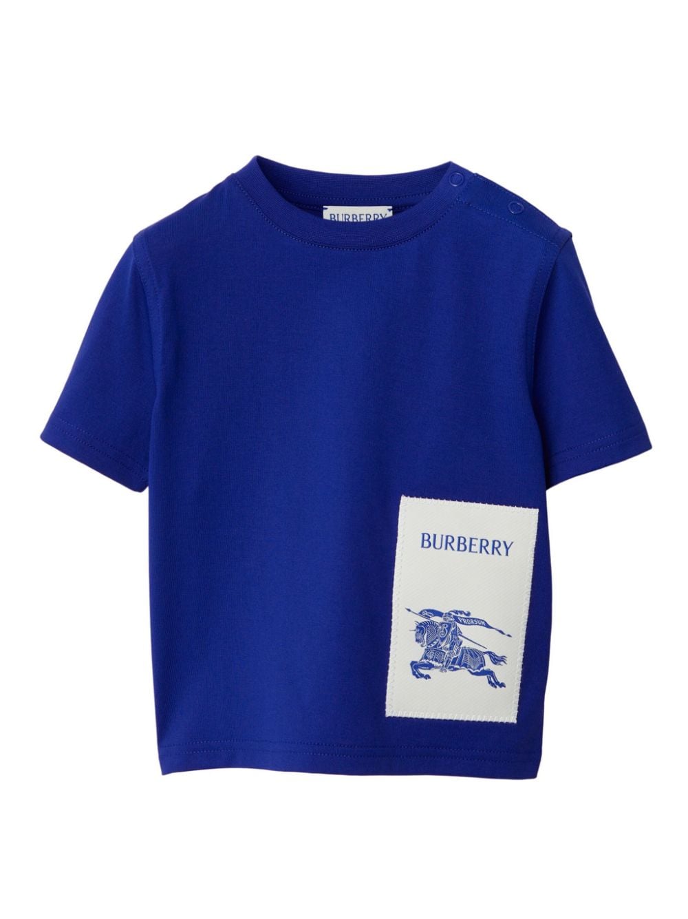 Burberry Kids EKD logo-patch cotton T-shirt - Blue von Burberry Kids