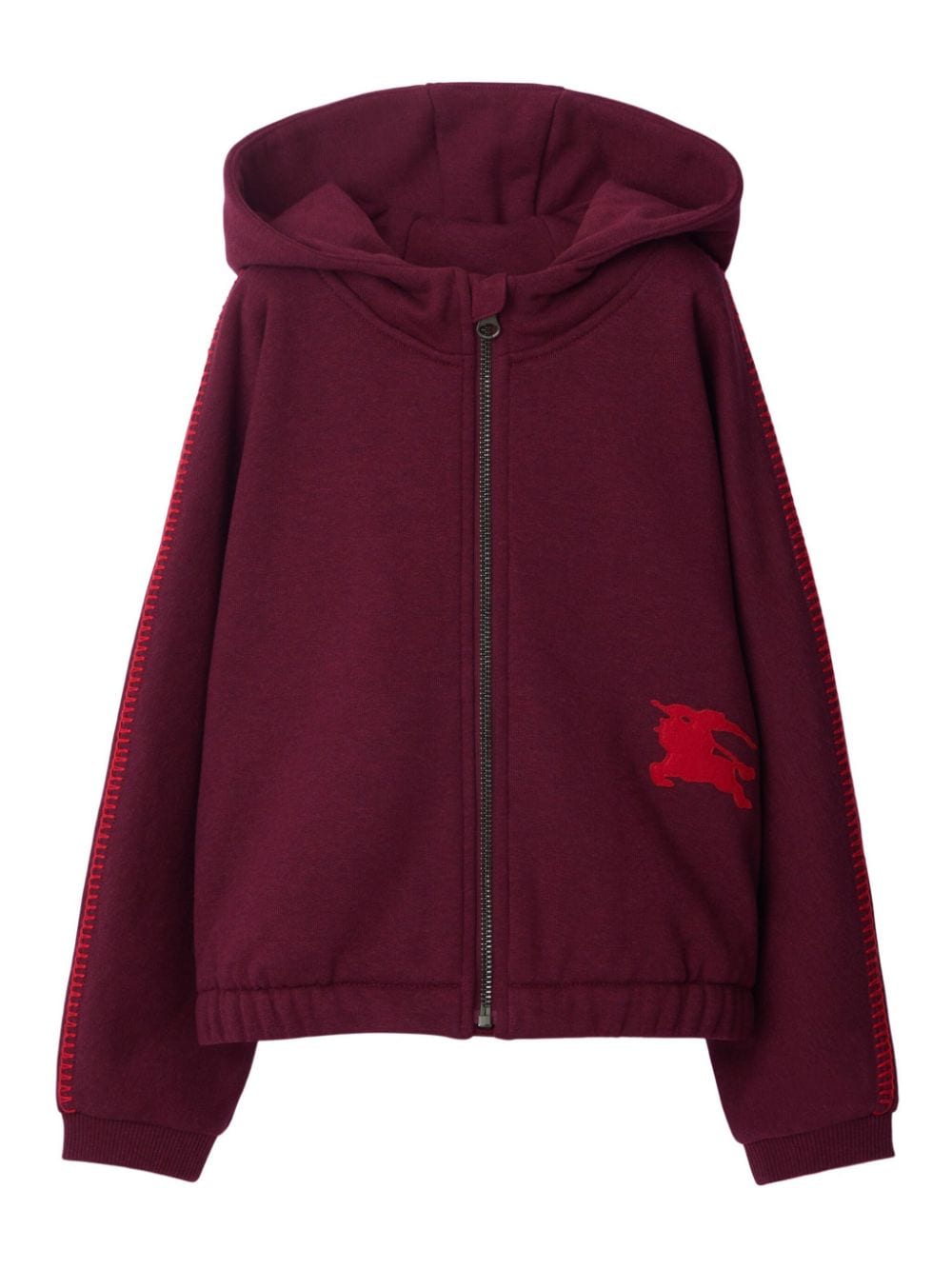 Burberry Kids EKD-logo zip-up cotton hoodie - Red von Burberry Kids