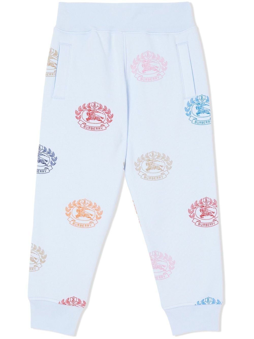 Burberry Kids EKD-print cotton track pants - Blue von Burberry Kids