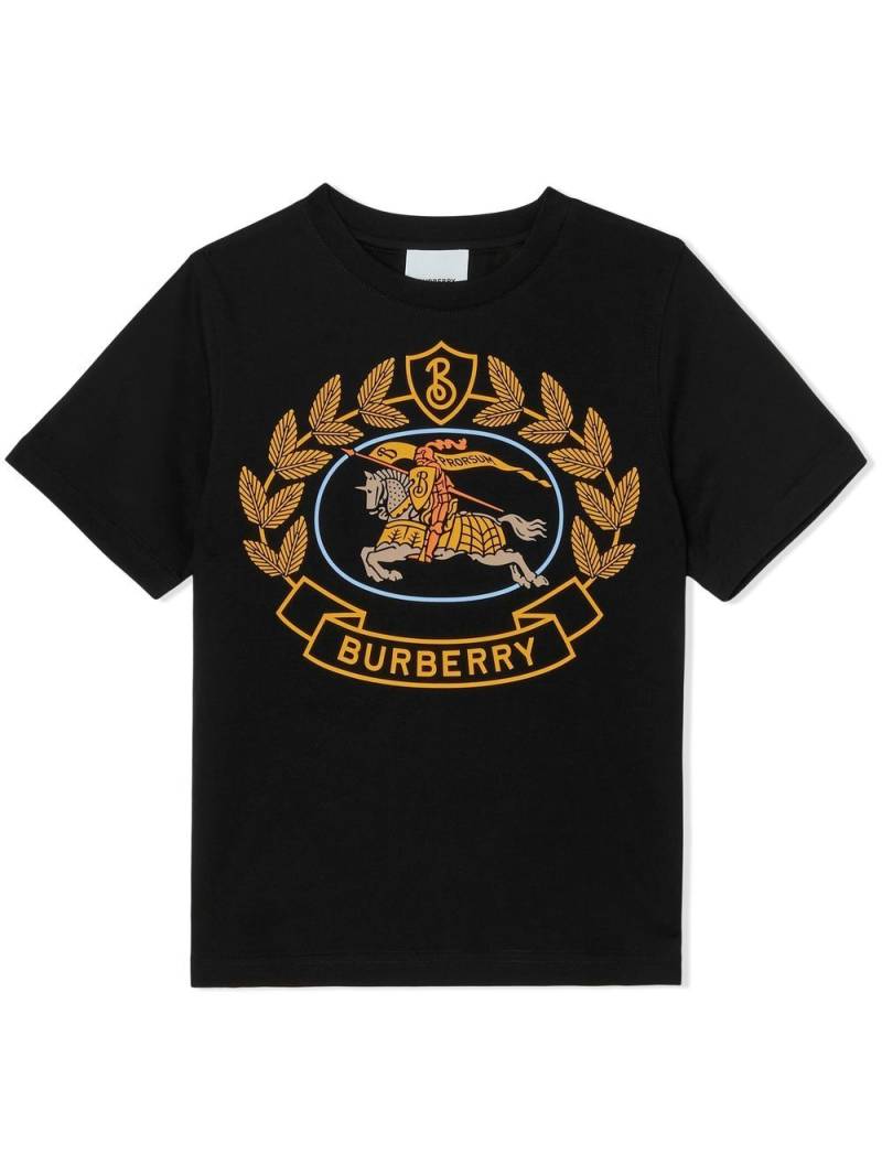 Burberry Kids Equestrian Knight logo-print T-shirt - Black von Burberry Kids