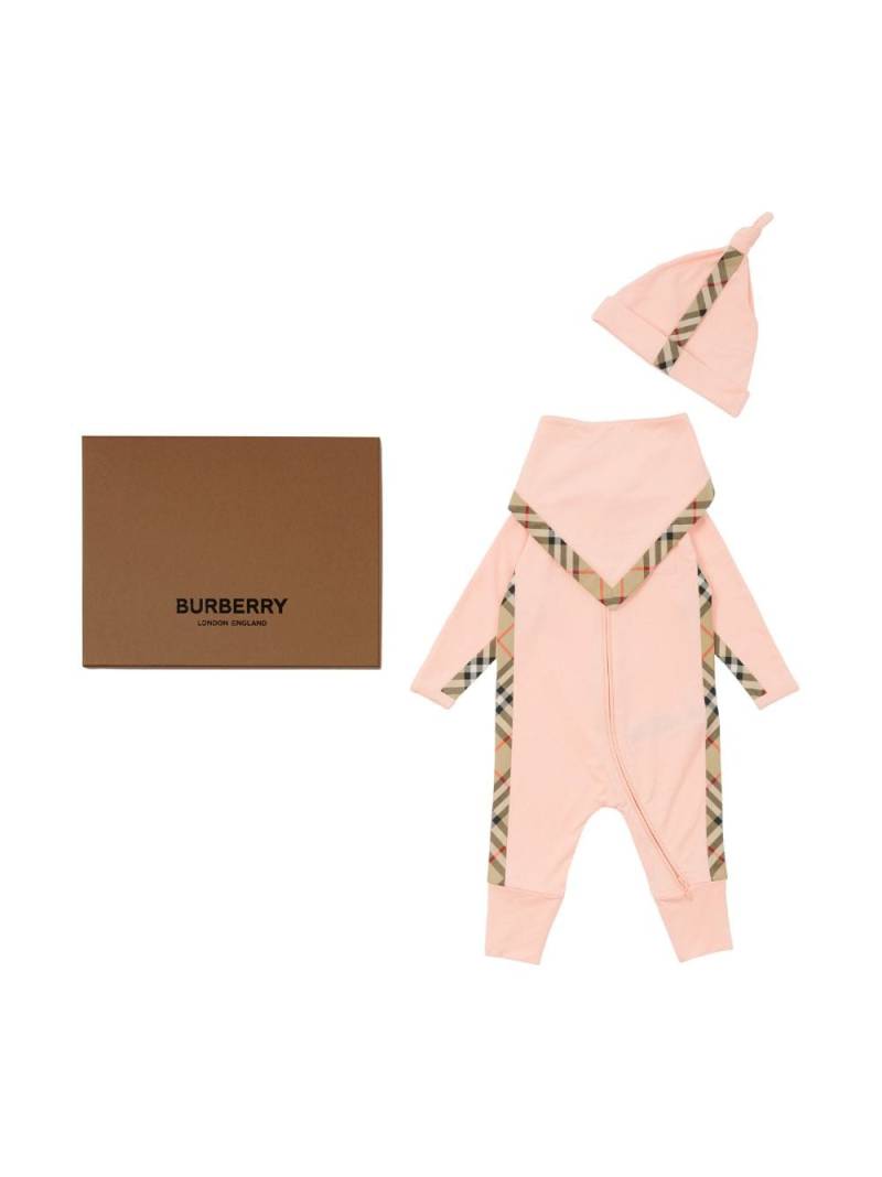 Burberry Kids House Check baby grow gift set - Pink von Burberry Kids
