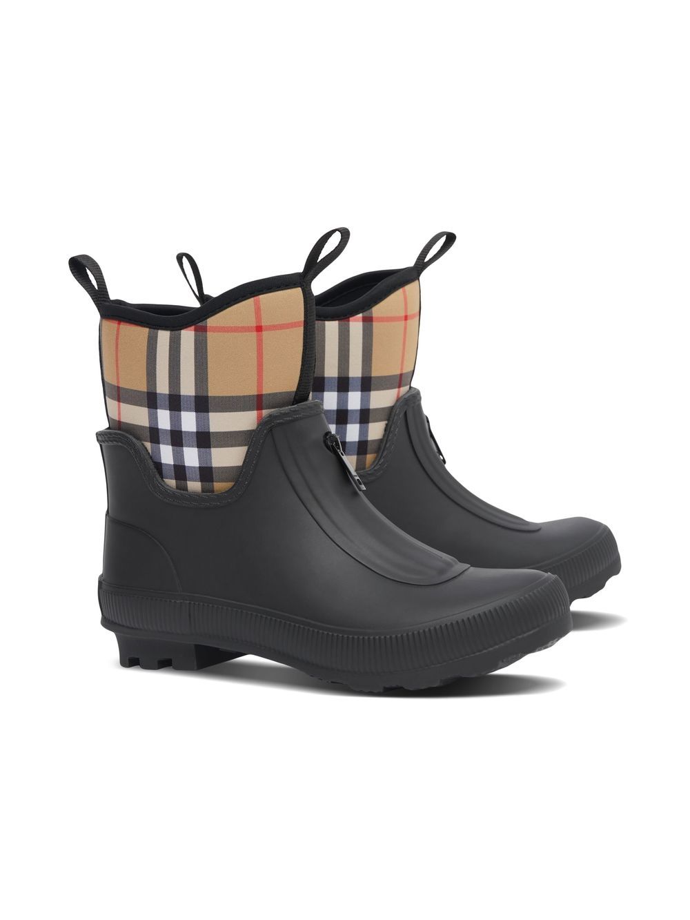 Burberry Kids House-check rain boots - Black von Burberry Kids