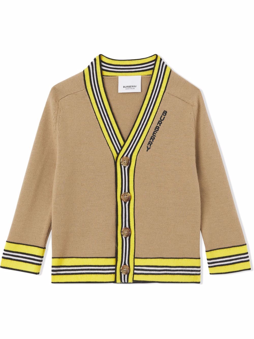 Burberry Kids Icon stripe cardigan - Neutrals von Burberry Kids