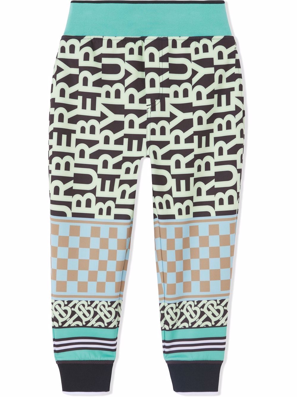 Burberry Kids Montage Print track pants - Blue von Burberry Kids