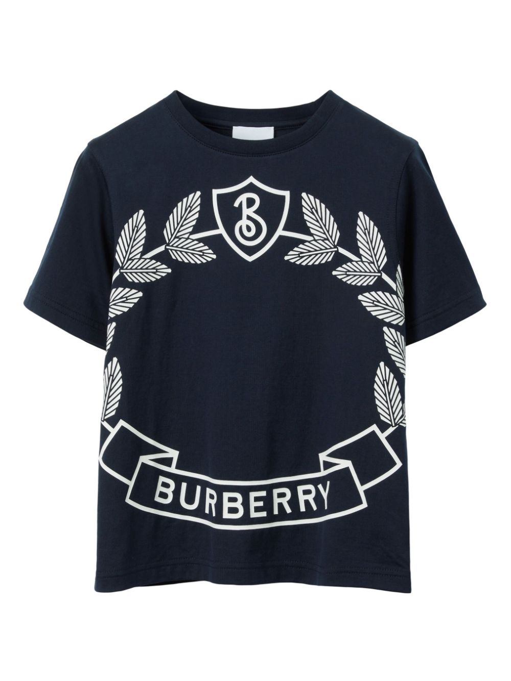 Burberry Kids Oak Leaf Crest-print cotton T-shirt - Blue von Burberry Kids