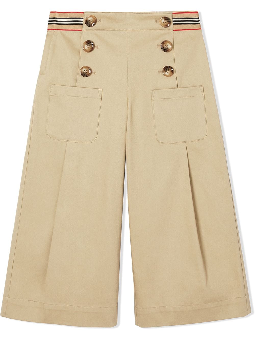 Burberry Kids TEEN high-waisted wide-leg trousers - Brown von Burberry Kids