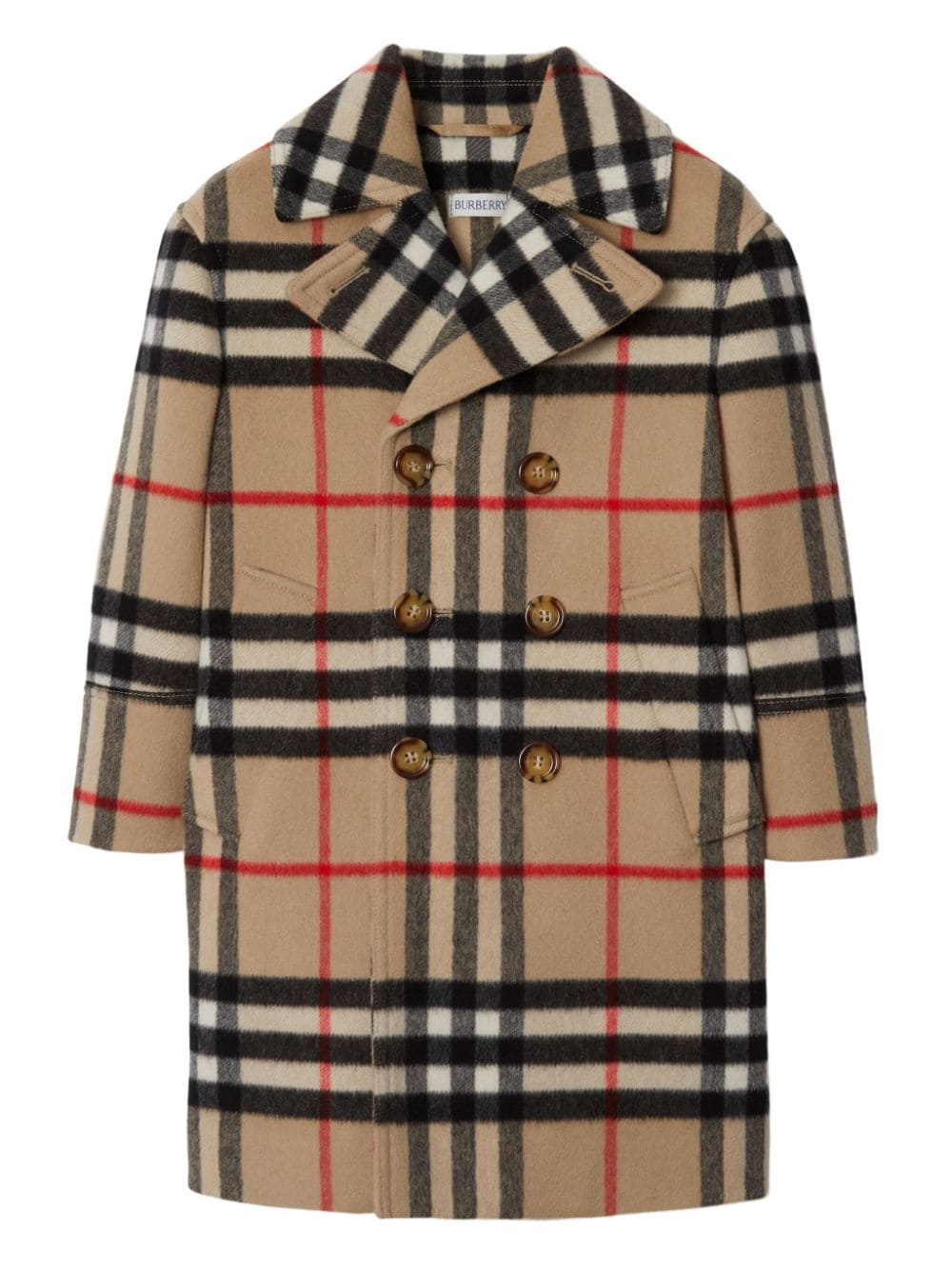 Burberry Kids Vintage-Check double-breasted coat - Brown von Burberry Kids