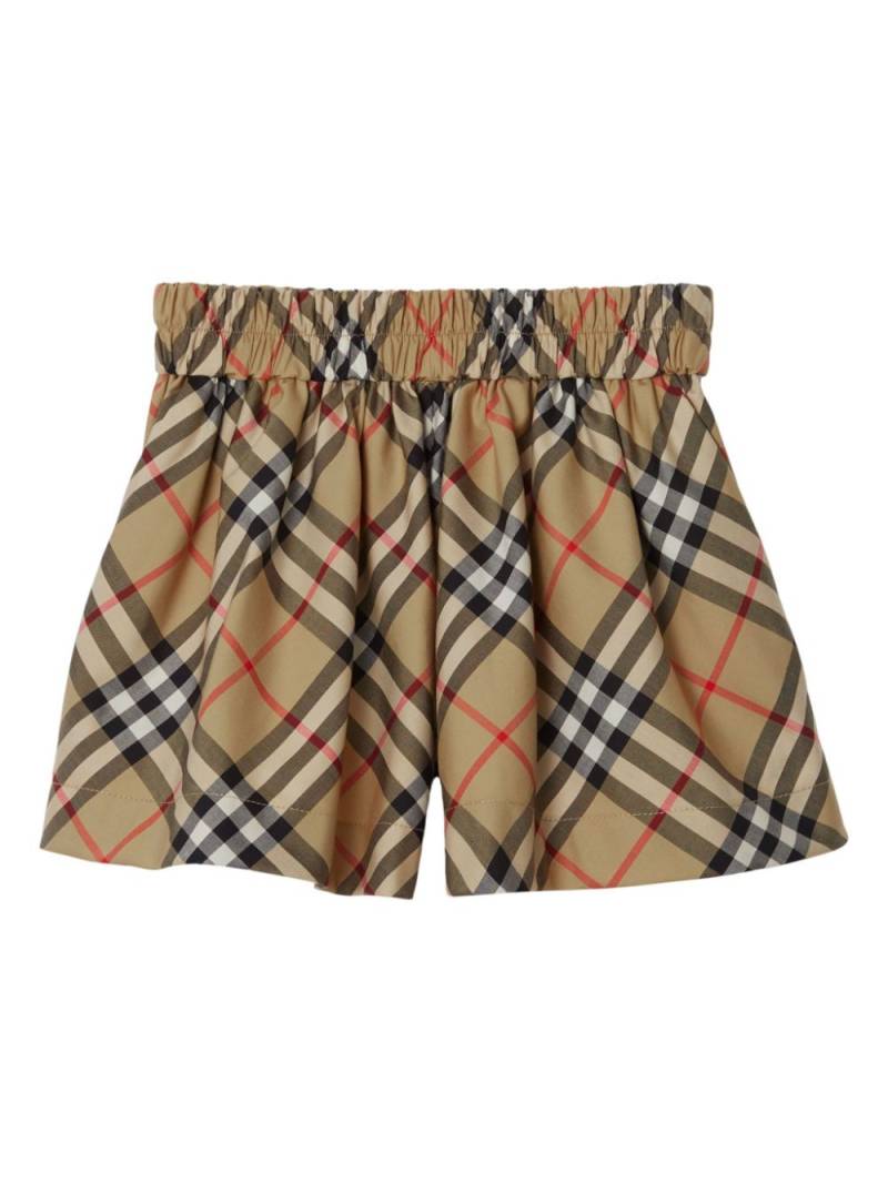 Burberry Kids Vintage Check jersey shorts - Brown von Burberry Kids