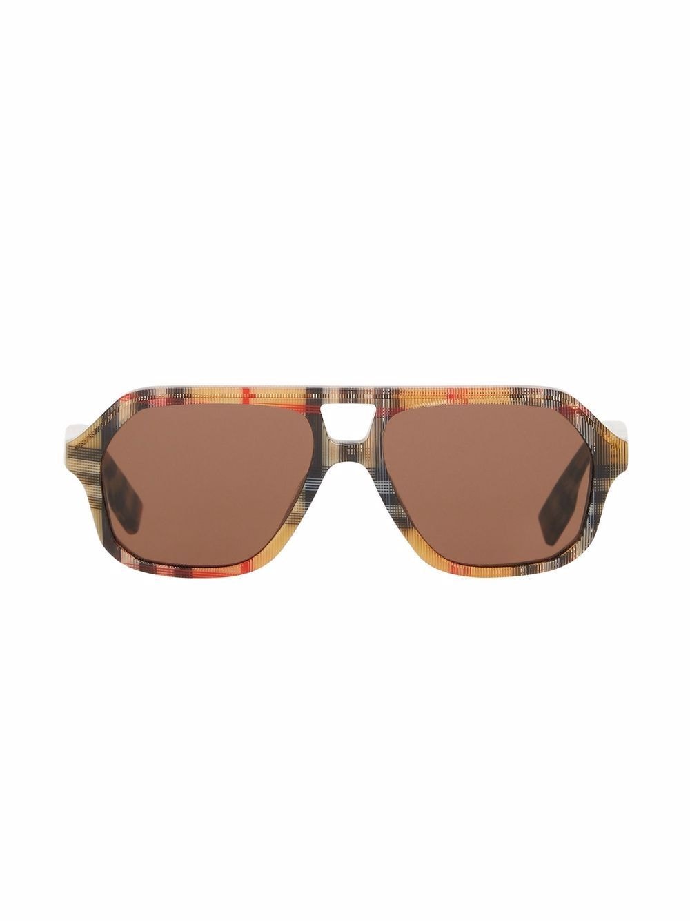 Burberry Kids Vintage-Check navigator-frame sunglasses - Brown von Burberry Kids