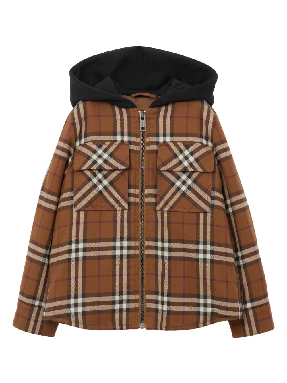 Burberry Kids Vintage-check cotton hooded jacket - Brown von Burberry Kids