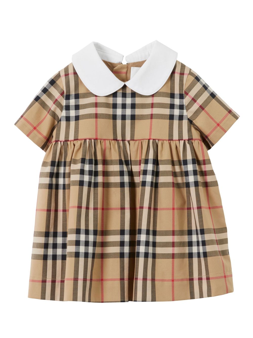 Burberry Kids check-pattern cotton dress - Neutrals von Burberry Kids