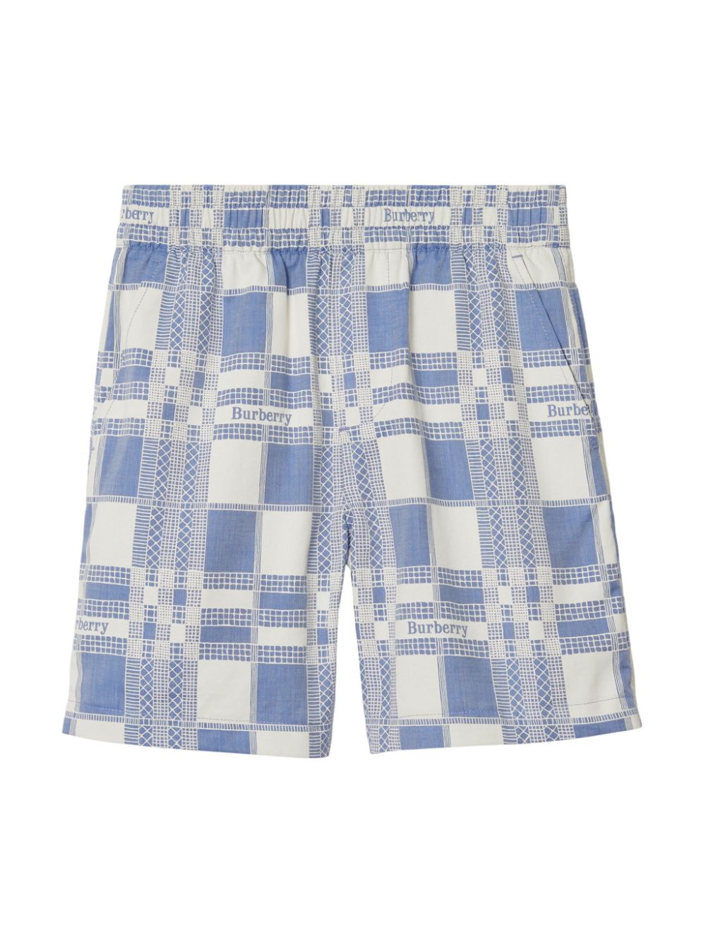 Burberry Kids check-pattern cotton shorts - Blue von Burberry Kids