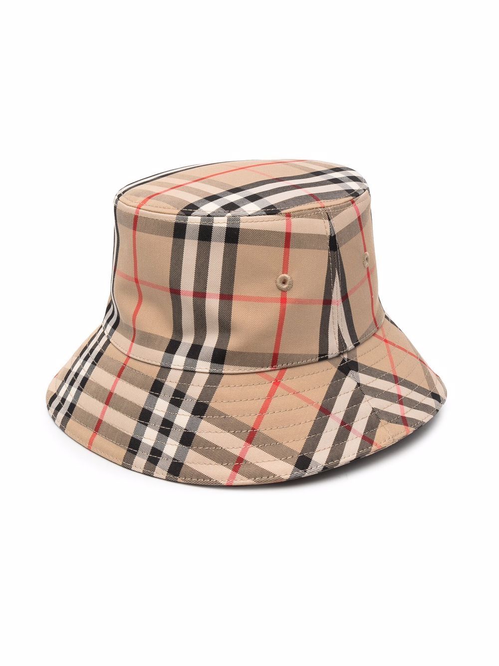 Burberry Kids check-print bucket hat - Brown von Burberry Kids