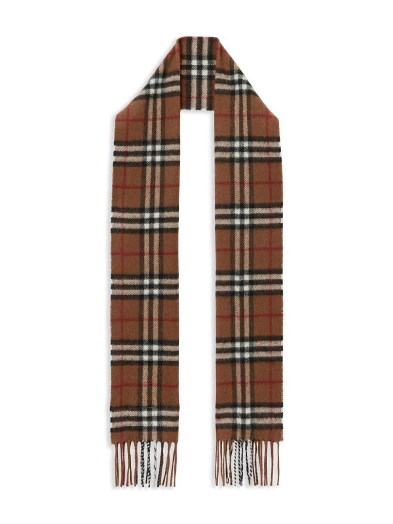 Burberry Kids check-print cashmere scarf - Brown von Burberry Kids