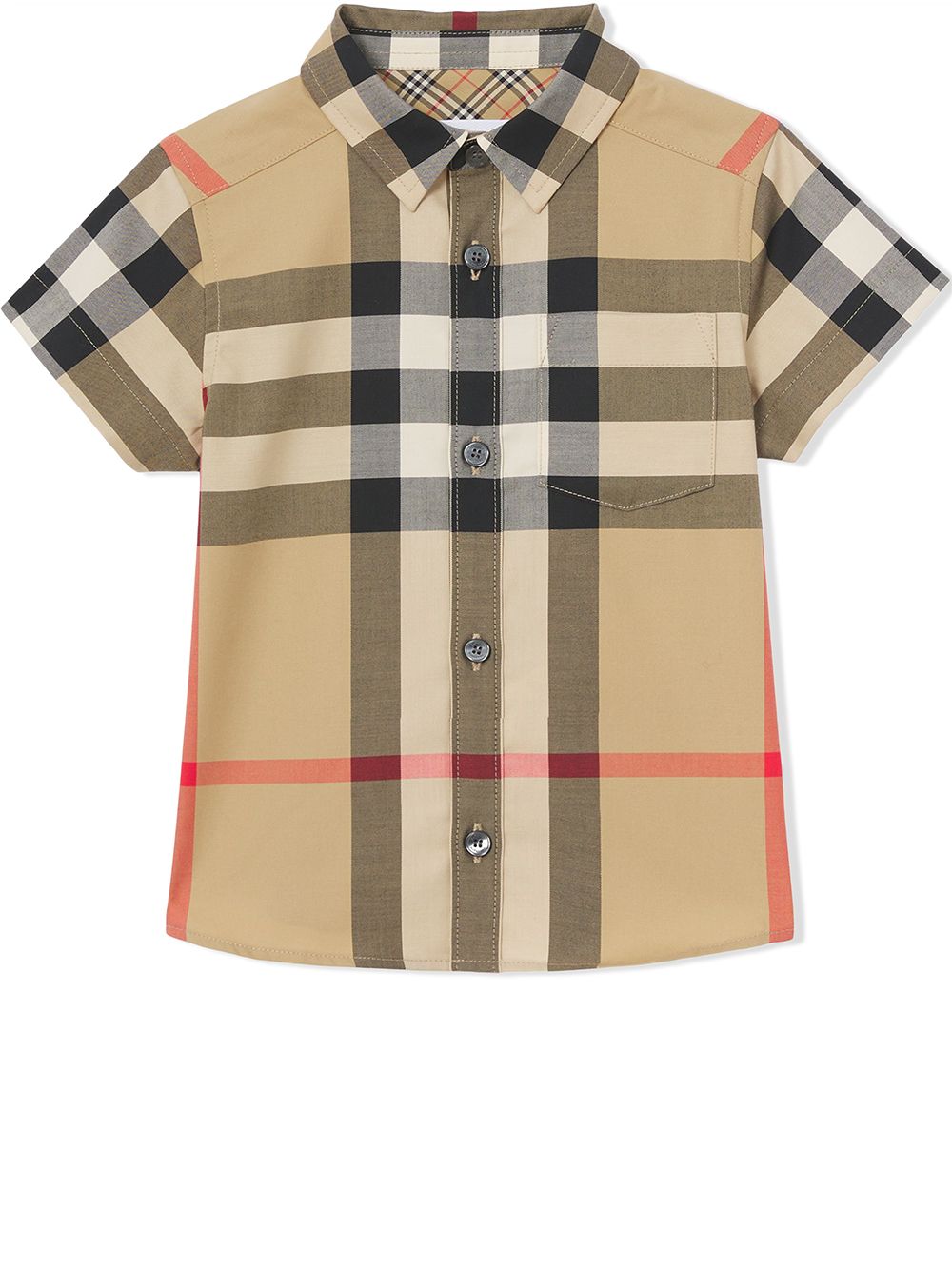 Burberry Kids check-print cotton shirt - Neutrals von Burberry Kids