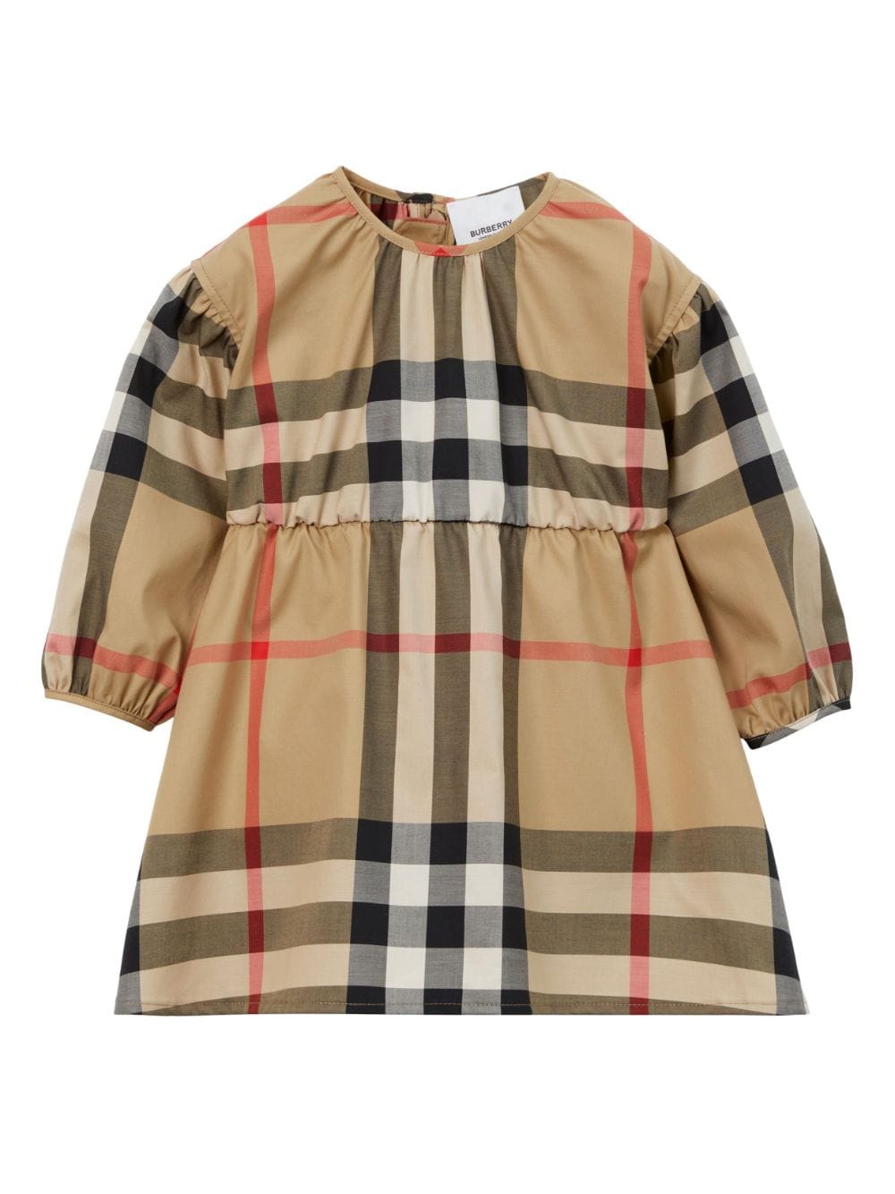 Burberry Kids check-print round-neck dress - Brown von Burberry Kids