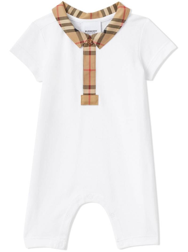 Burberry Kids check-trim pyjamas - White von Burberry Kids