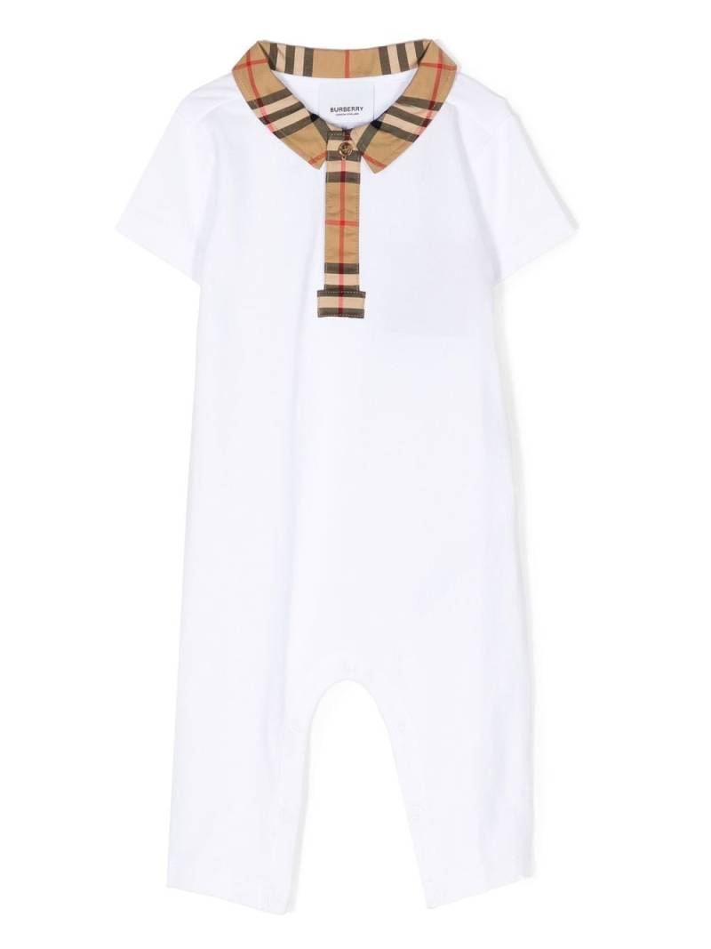 Burberry Kids check-trim pyjamas - White von Burberry Kids