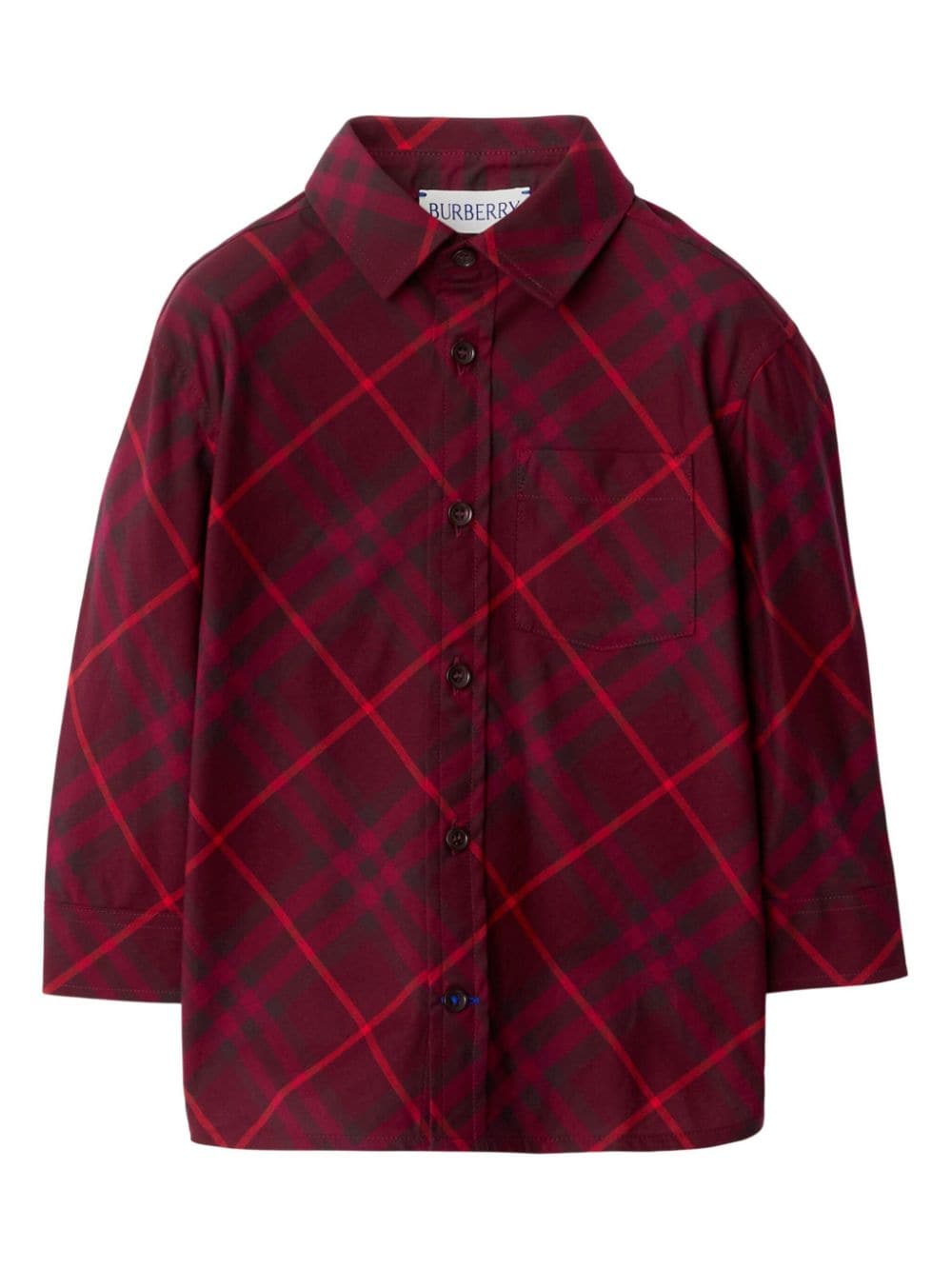 Burberry Kids checked cotton shirt - Red von Burberry Kids