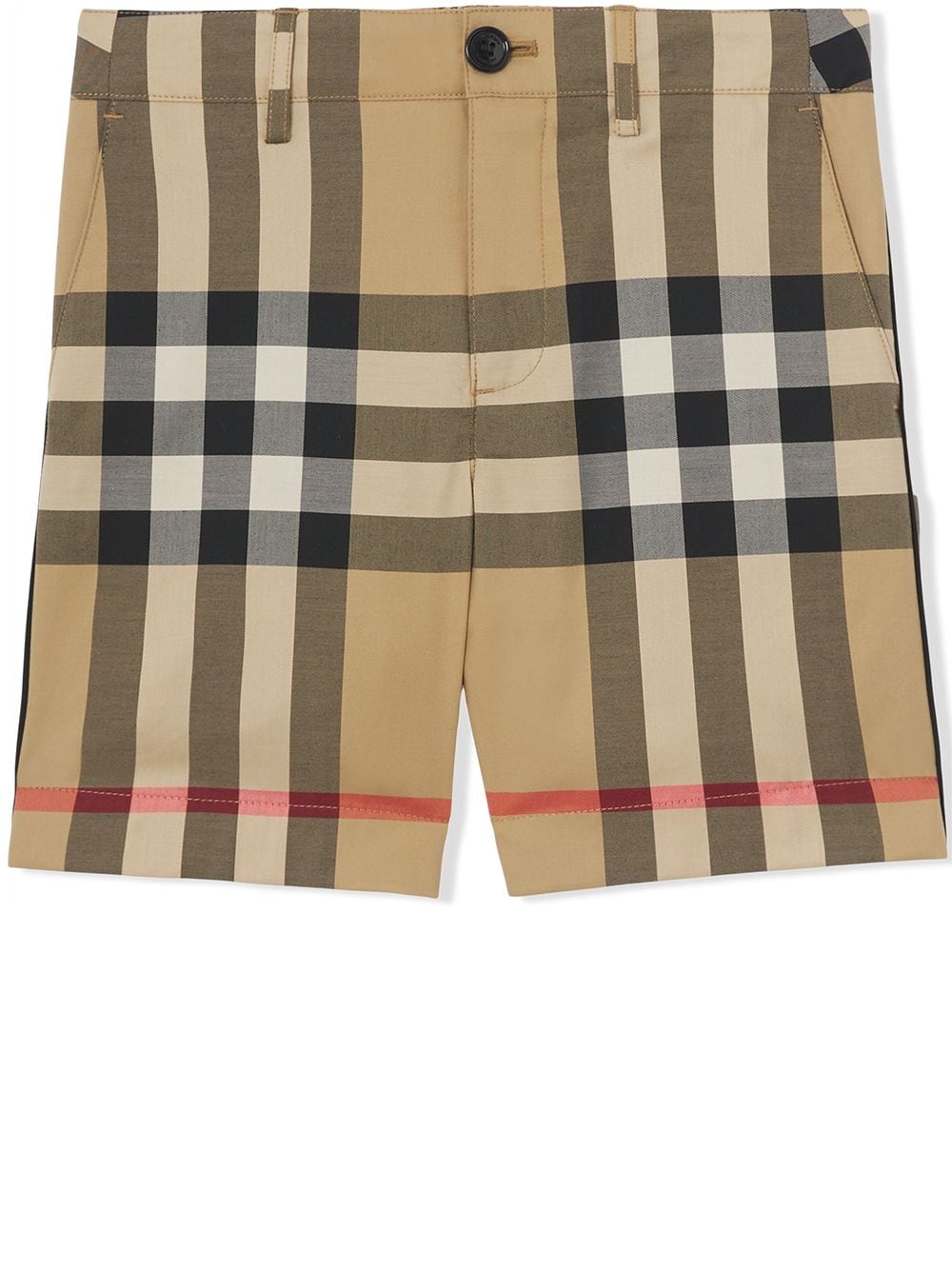 Burberry Kids checked stretch-cotton shorts - Brown von Burberry Kids