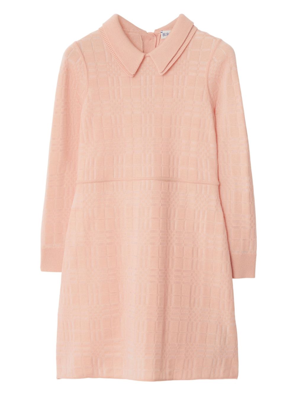 Burberry Kids checkered jacquard A-line dress - Pink von Burberry Kids