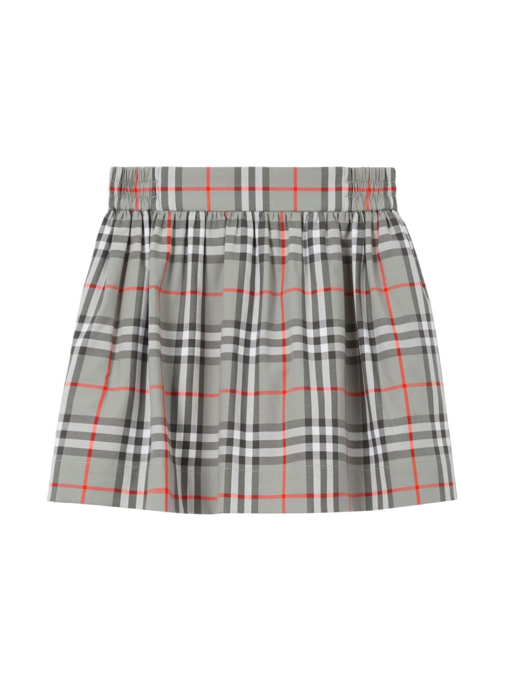 Burberry Kids checkered pleated elasticated skirt - Grey von Burberry Kids